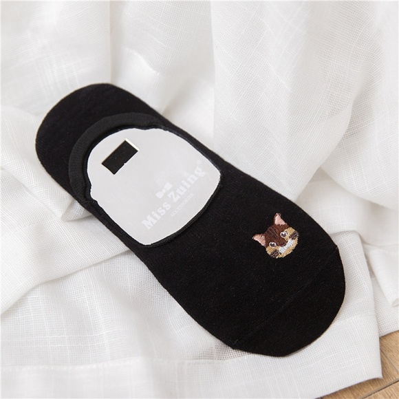 5 Pairs Womens Low Cut Cat Print Animal socks - Picture 6 of 8